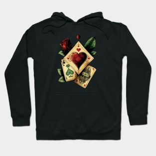 Ace of hearts style design Hoodie